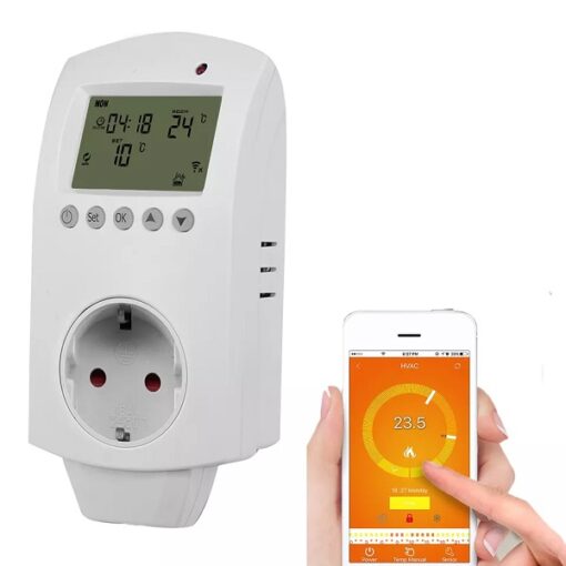 Priza termostat OCVITEH ® 16A pentru incalzire sau racire controlata prin WIFI si Internet