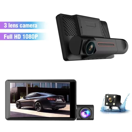 Camera auto OCVITEH ® C5 camera frontala + interior +marsarier display 4 inch full HD